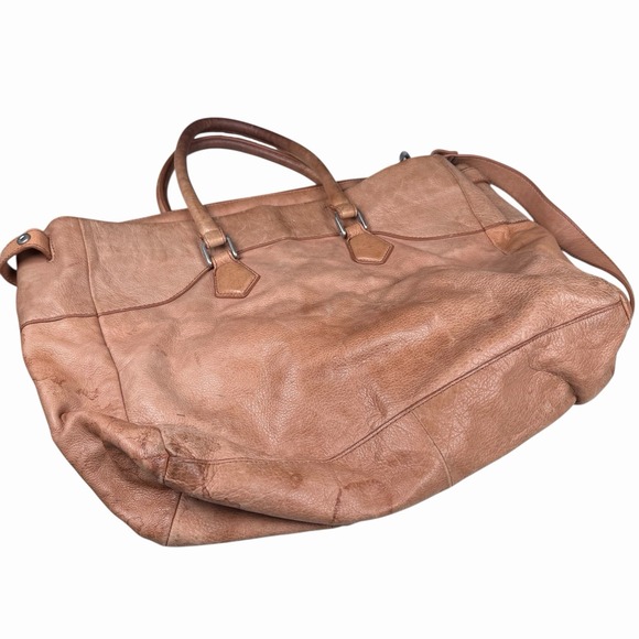 LIEBESKIND Women's Brown Large Leather Shoulder Handbag Bag w Detachable Strap - Picture 4 of 12